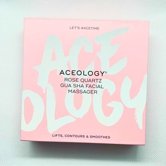 ACEOLOGY ROSE QUARTZ GUA SHA FACIAL MASSAGER, NIB, Lifts and Smooths Skin! - Picture 4 of 5